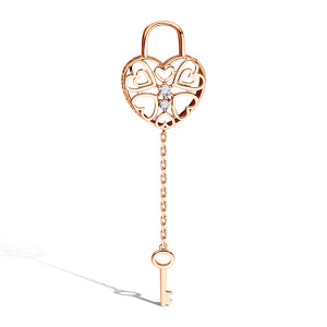 Золотая подвеска с фианитом