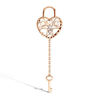 Золотая подвеска с фианитом