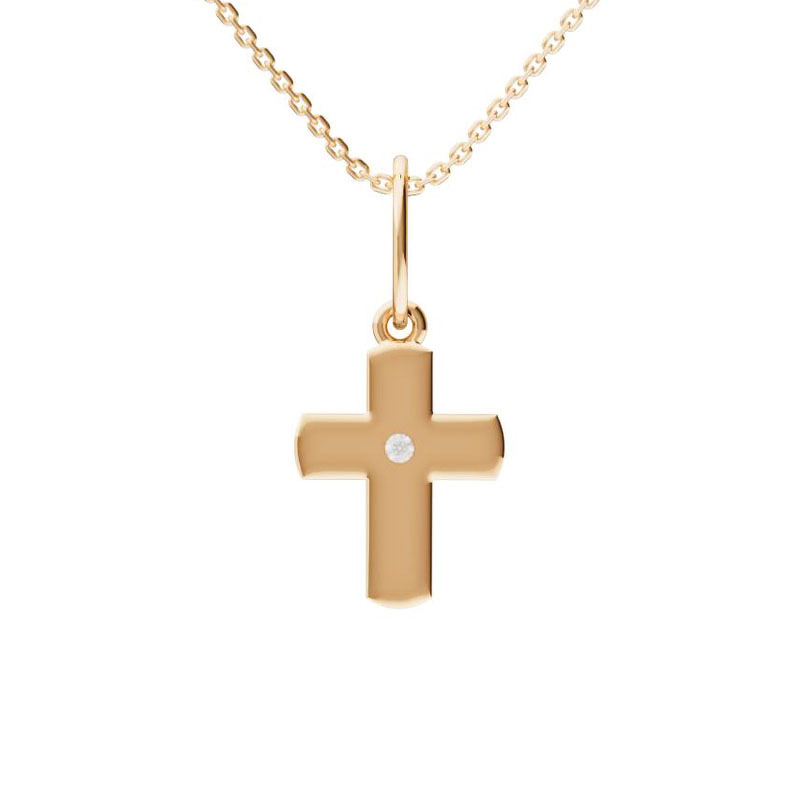 Золотая подвеска с бриллиантом