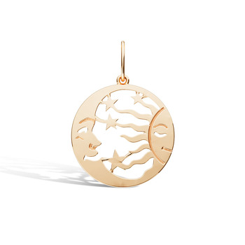 Золотая подвеска «Солнце и Луна»