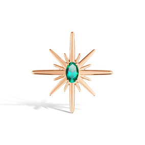 Золотая подвеска с изумрудом