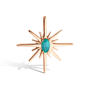 Золотая подвеска с изумрудом