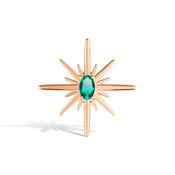 Золотая подвеска с изумрудом