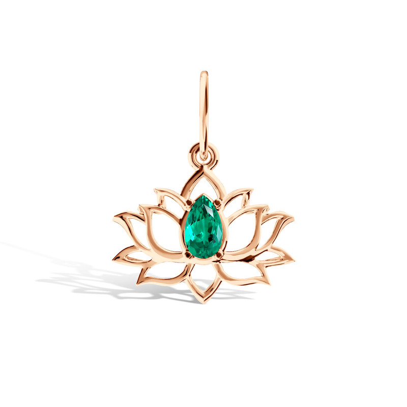 Золотая подвеска с изумрудом