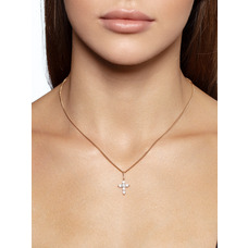 Золотой крест с муассанитами