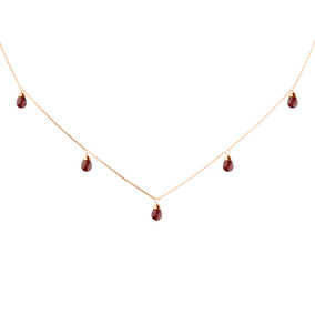 Золотое колье с гранатами