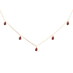 Золотое колье с гранатами