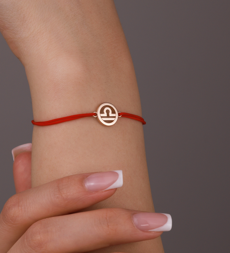 Золотой браслет «Весы»