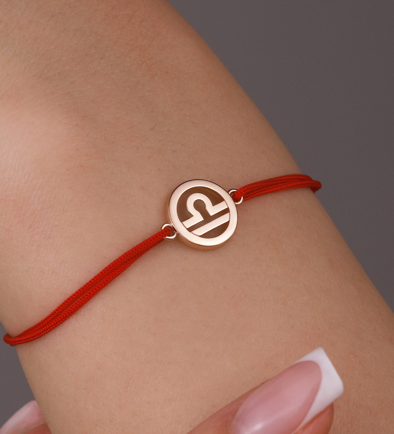 Золотой браслет «Весы»