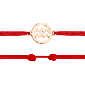 Золотой браслет «Водолей»