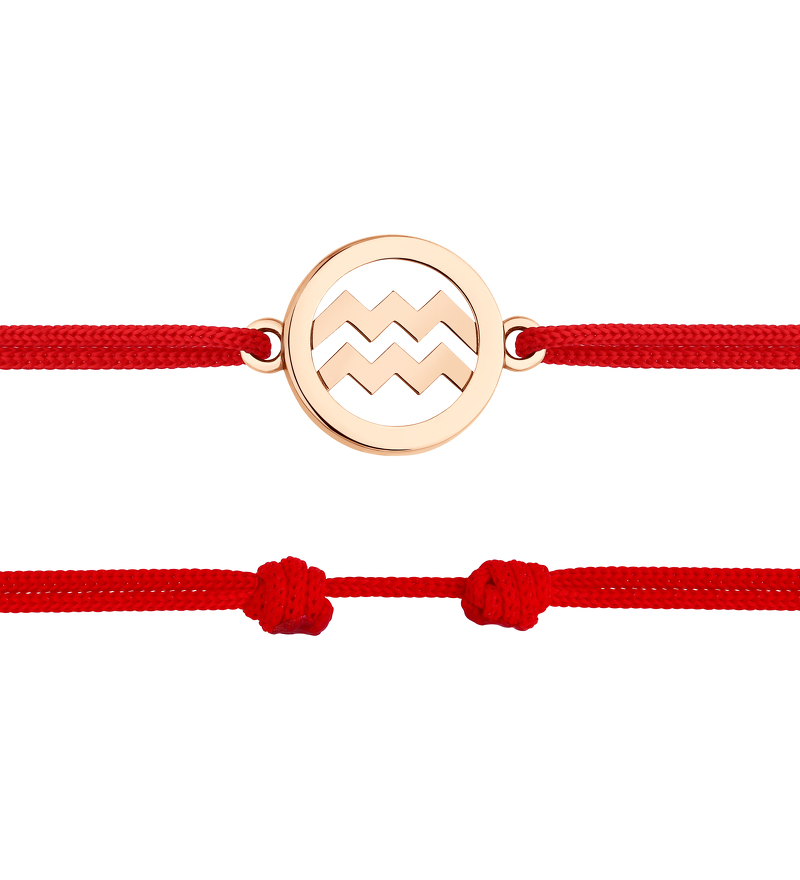 Золотой браслет «Водолей»