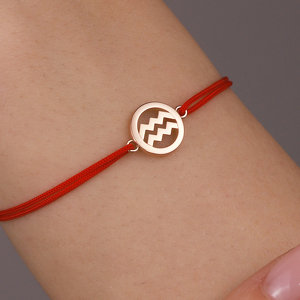 Золотой браслет «Водолей»