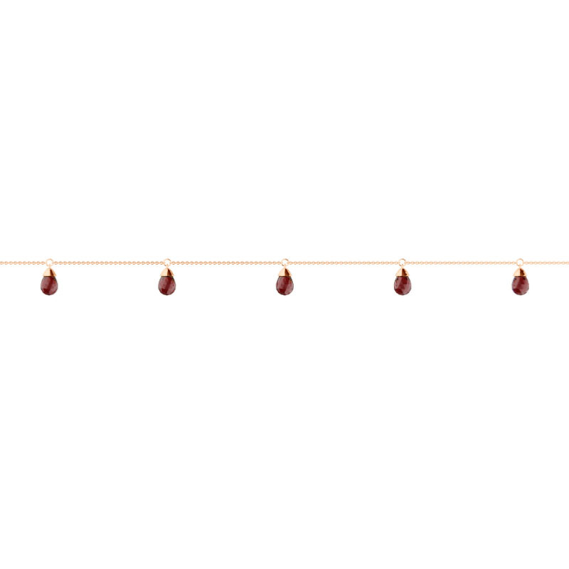 Золотой браслет с гранатами