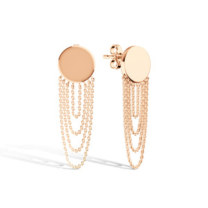 Золотые серьги-пусеты «Каскад»