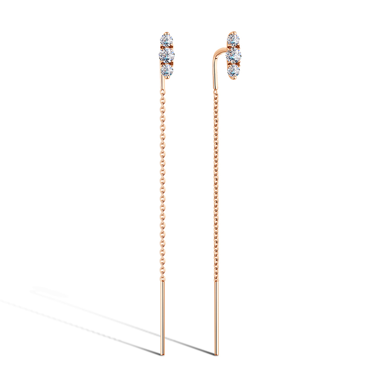 Золотые серьги с фианитами