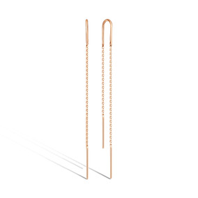 Золотые серьги-продевки «б/к»