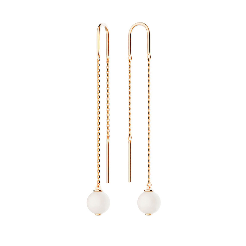 Золотые серьги с жемчугом