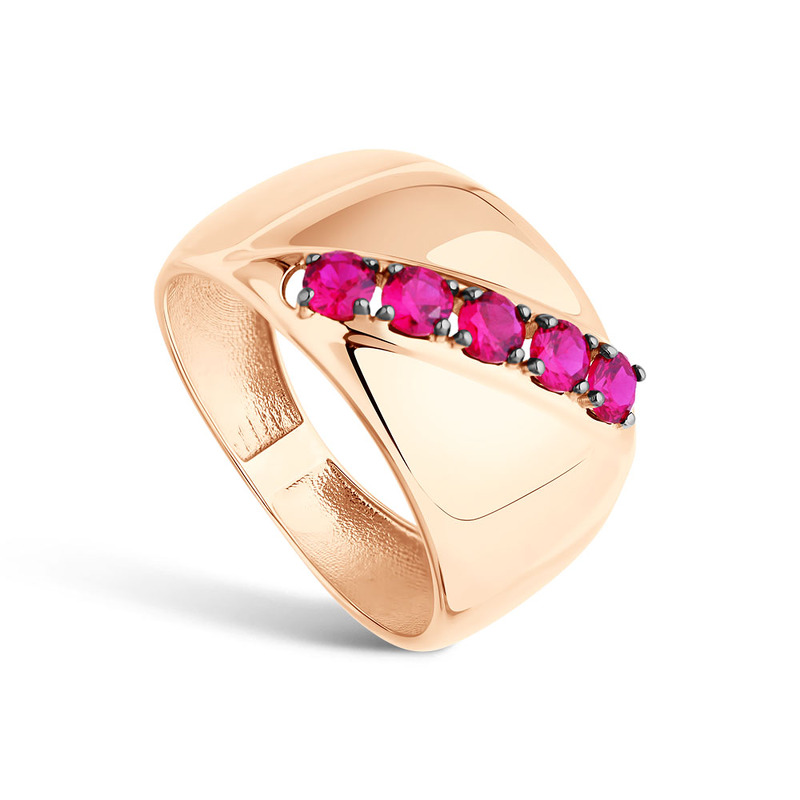 Золотое кольцо с рубинами