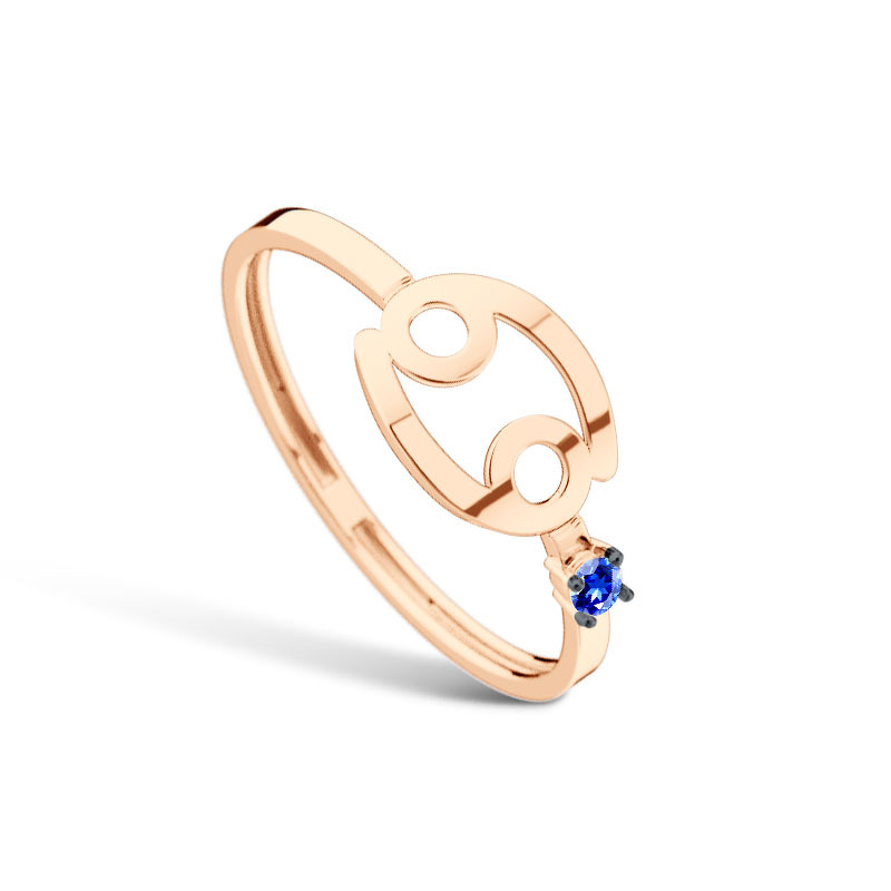 Золотое кольцо с сапфиром