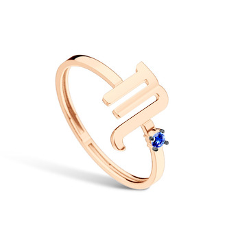 Золотое кольцо с сапфиром