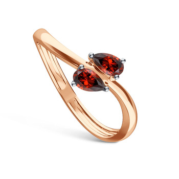 Золотое кольцо с гранатами