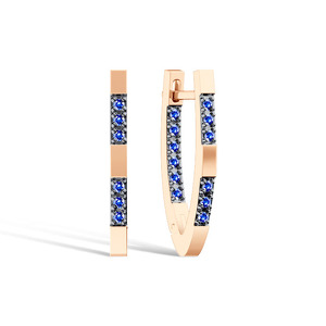 Золотые серьги с сапфирами