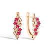 Серьги из красного золота с корундами Серьги из красного золота с корундами