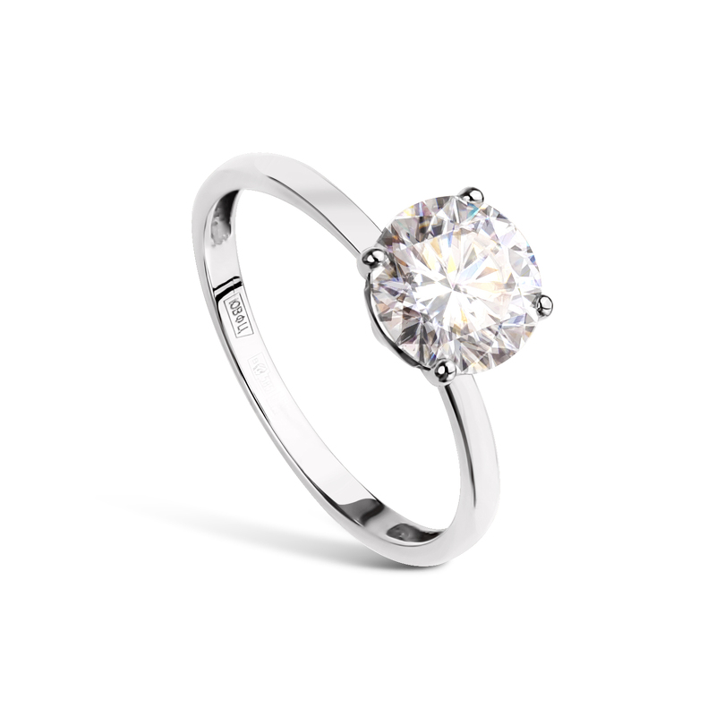 Золотое кольцо с муассанитом