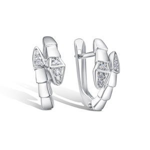 Золотые серьги с фианитами