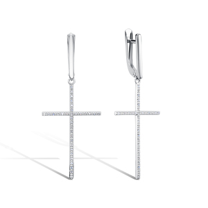 Золотые серьги с бриллиантами