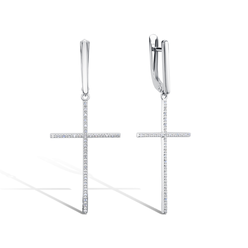 Золотые серьги с бриллиантами