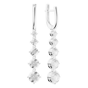 Золотые серьги с муассанитом