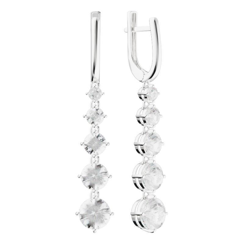 Золотые серьги с муассанитом