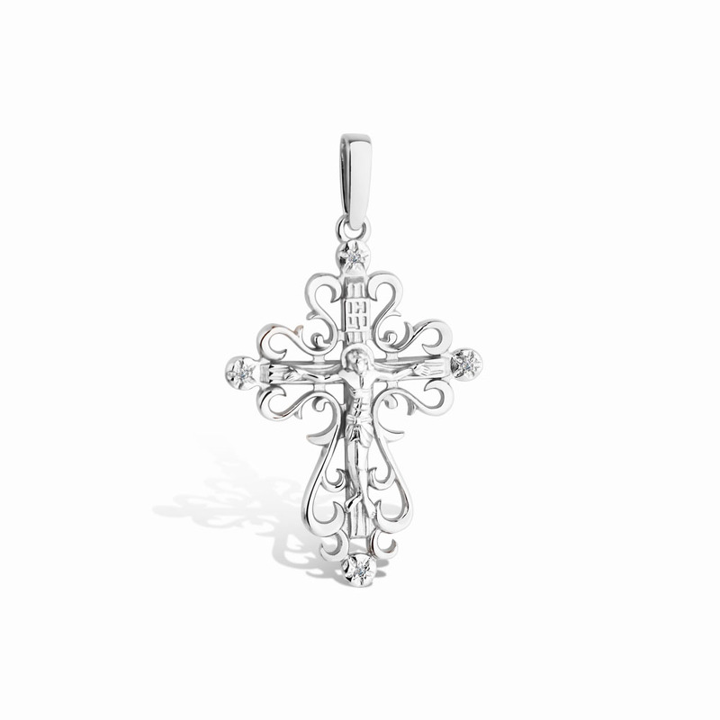 Золотой крест с бриллиантами