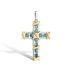 Золотой крест «Этерна» с изумрудами