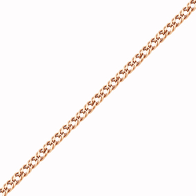 Золотая цепь «Ромб двойной» с алмазной огранкой