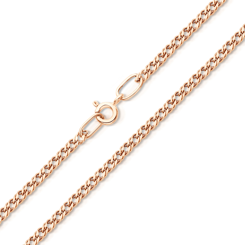 Золотая цепь «Ромб двойной» с алмазной огранкой