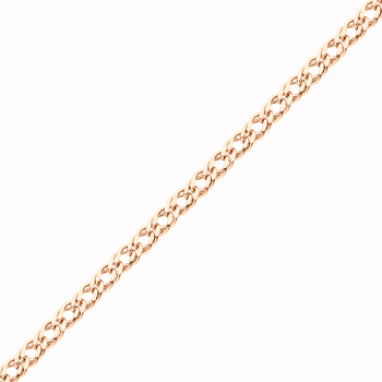 Золотая цепь «Ромб двойной» с алмазной огранкой