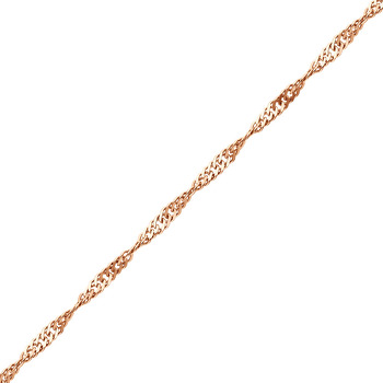 Золотая цепь «Сингапур» с алмазной огранкой