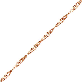 Золотая цепь «Сингапур» с алмазной огранкой