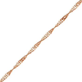 Золотая цепь «Сингапур» с алмазной огранкой