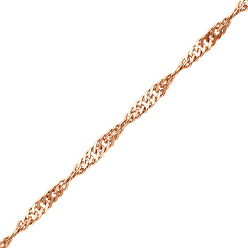Золотая цепь Сингапур с алмазной огранкой