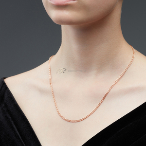 Золотая цепь «Ромб тройной» с алмазной огранкой