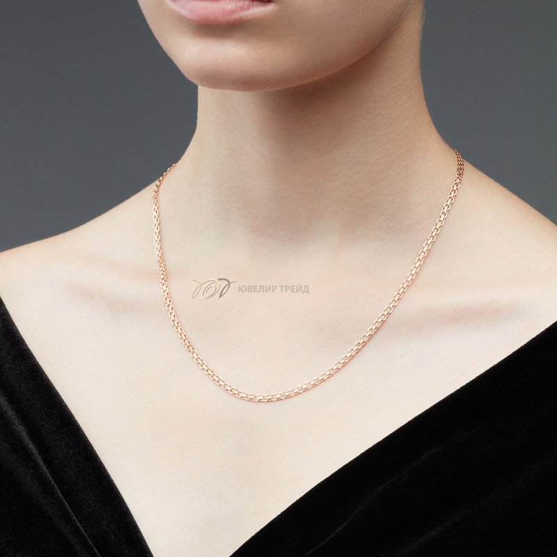 Золотая цепь Бисмарк с алмазной огранкой