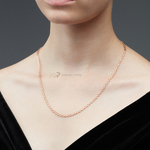 Золотая цепь «Бисмарк» с алмазной огранкой