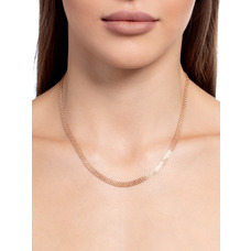 Золотая цепь «Бисмарк двойной» с алмазной огранкой