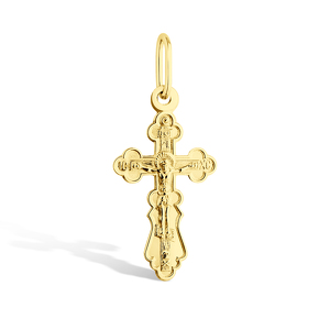 Крест православный из жёлтого золота