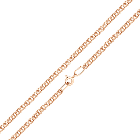 Золотая цепь «Гарибальди» с алмазной огранкой