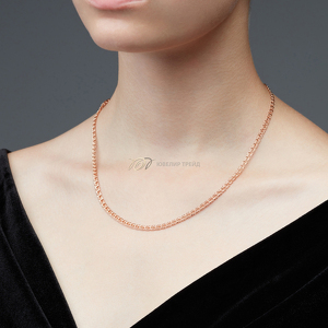 Золотая цепь «Гарибальди» с алмазной огранкой