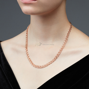 Золотая цепь «Гарибальди» с алмазной огранкой